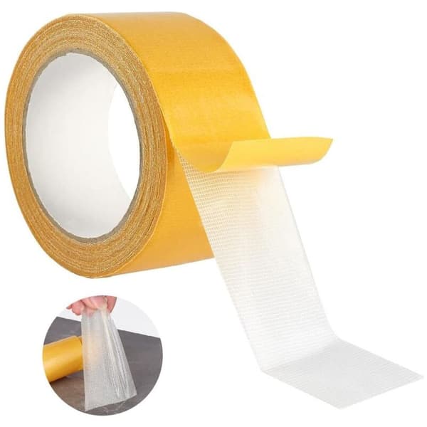 Extra Strong Double-Sided Tape 30mm x 10m – Transparent Adhesive for Carpets and Doormats – Removable Without Residue