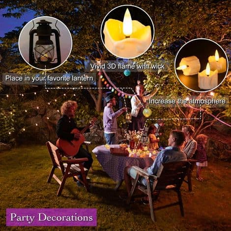 Set of 12 LED String Lights, Flame-shaped, with Christmas and Halloween Theme, Battery Operated, with Timer.