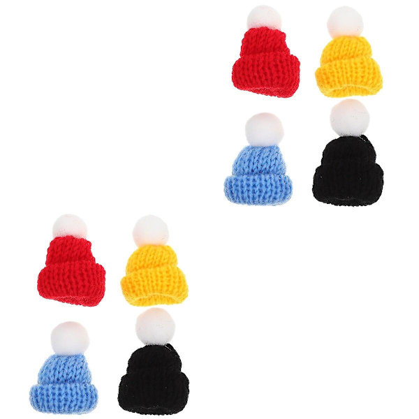 20 st Mini Stickade Hattar Mini Hushatt Dekorationer Små Dockhatt Dekorativa Mini Hattar 8 st 5X3.5X1CM 8 pcs 5X3.5X1CM