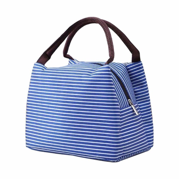 Bærbar isolert slitesterk lettvektsisolert kjølebag for jobbreise lunsjpose-blå