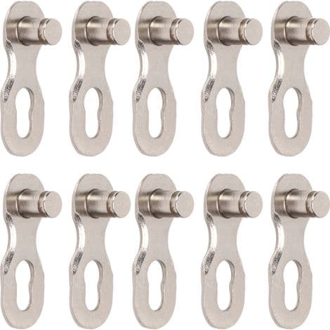 10 silver quick link chains for mountain and road bikes, 11-speed quick release - 10 pieces