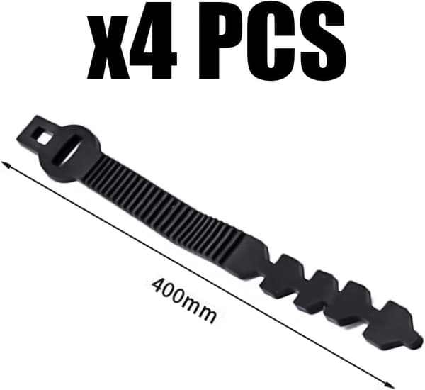 Garden Tie - Herringbone Tying Tool - Smooth Ties for Large Shrubs, Trees, and Flowering Plants - Black