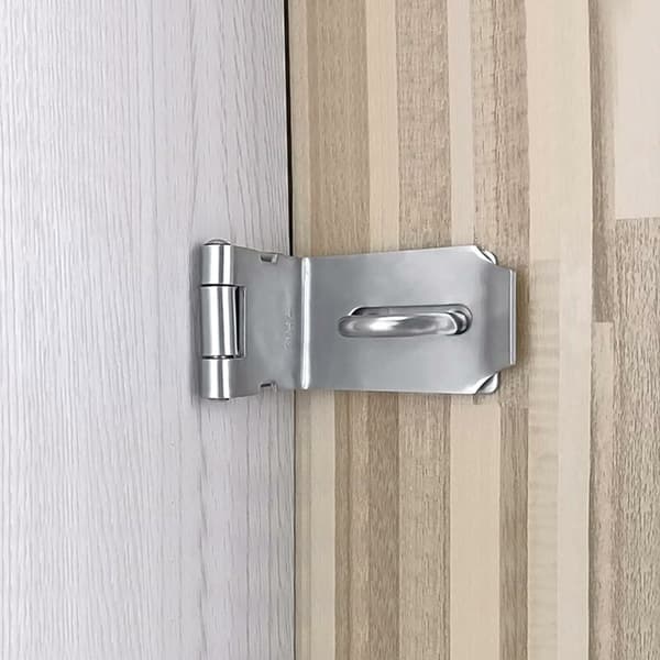 Sikkerhedslås i rustfrit stål med 9 store rustfrie skruer 304, 14 cm