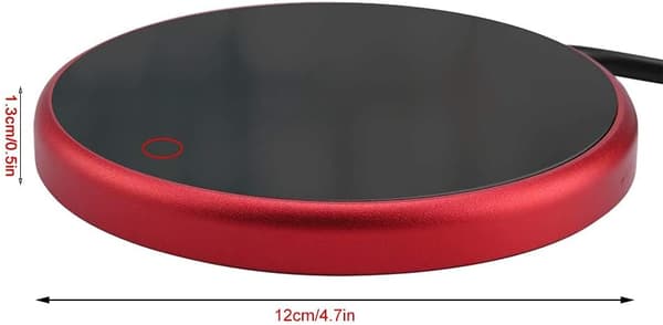 (Rød) 220-240V Elektrisk koppvarmer for kontor, te, kaffe og melk