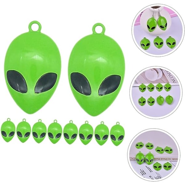 10 st Smycken Berlock DIY Halloween Kreativ Personlighet Roliga Örhängen Nyckelring Halsband Tillbehör 10 st Halloween D