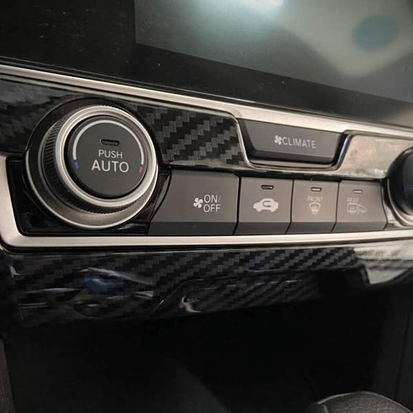 ABS Fiber Style Indvendig Dekorations Tilbehør Centerkonsol Panel Trim Til 10. generation 2016-2020