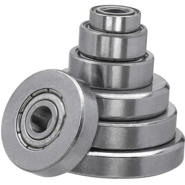 Bearing Set, 7 Replaceable Bearings, Bearing Set with Hex Key for Solid Wood and Plywood Router Bit