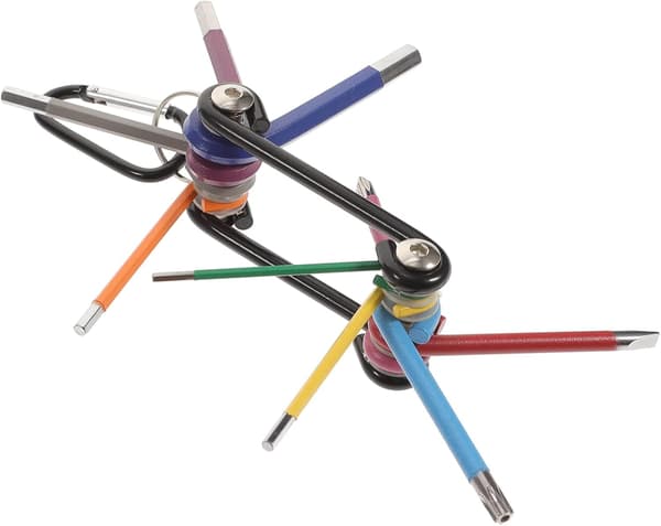 2 Sets of Wrenches Folding Bicycle Screwdrivers Mini Wrenches Folding Bicycle Hand Repair Tools