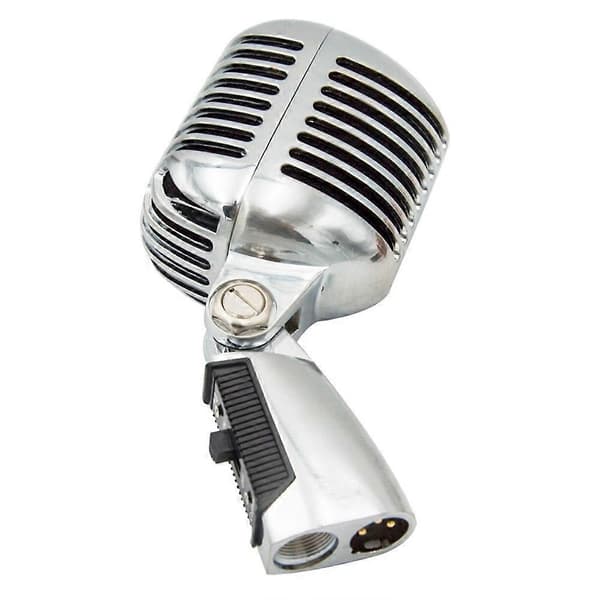 Professional Wired Vintage Classic Microphone Dynamic Moving Coil Mic Deluxe Metal Vocal Old Style