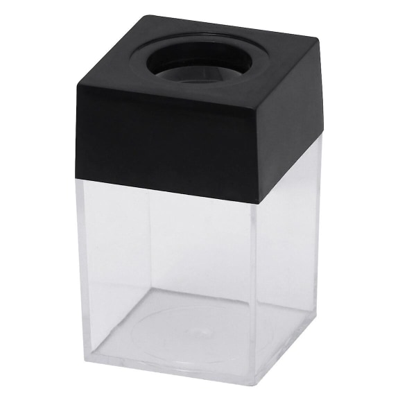 3 kpl Musta Järjestäjälaatikko Muistiolappupidike Paperiliitinkotelo Läpinäkyvä Paperiliitinnipidike Musta 7X4X4cm