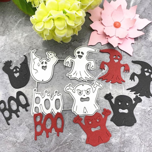 Halloween Spooky Metallstansmall för DIY Scrapbooking Album Papperskort Stencilstans Prägling Ornament