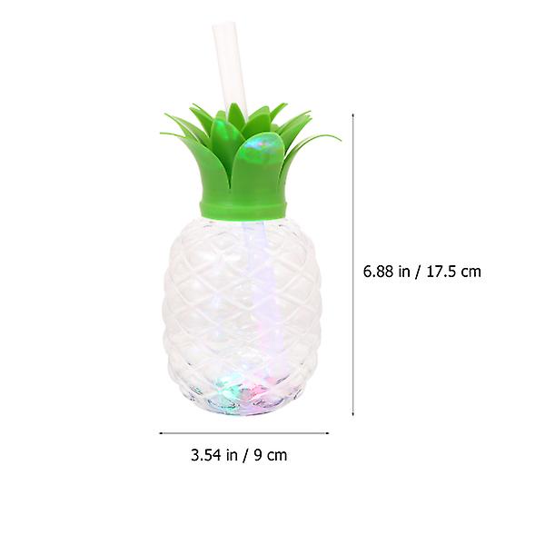 Kopper Låg Børn Vin Bæger Lysende Drik Ananas Drikkekop Frugt Smoothie Kopper Transparent9X9X1 Transparent 9X9X17.5CM