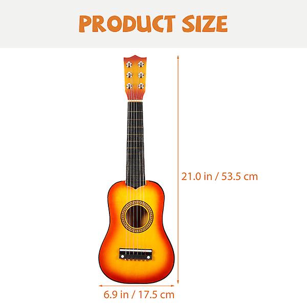 21 tommer akustisk guitar i lille størrelse bærbar træguitar til børn, børn (solfarve) Giallo Giallo
