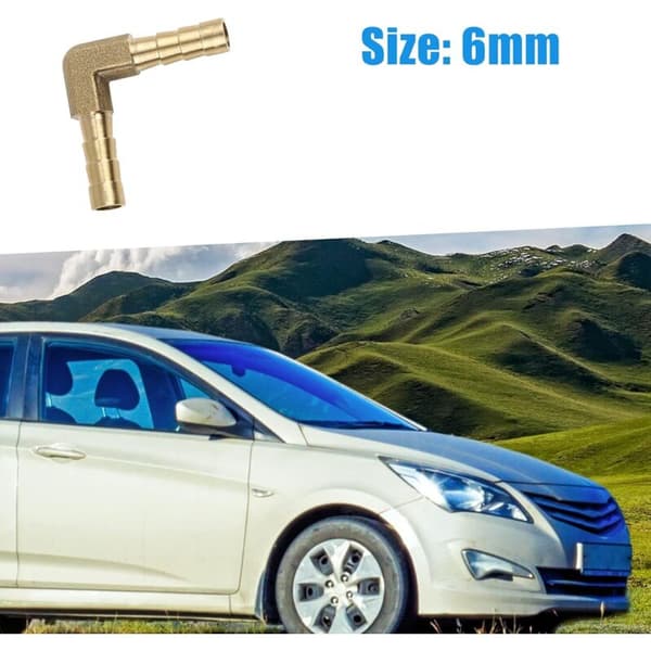 2pcs Barbed Brass Hose Fitting 6mm 90 Degree Elbow Pipe