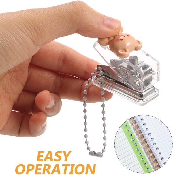 Portable Cartoon Mini Single Hole Punch Paper Punch Tool