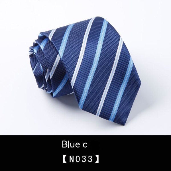 Affärskläder, 8CM slips, handgjord herrkläder, professionell blå, C-stil, N033, en bit