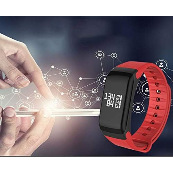Fitness tracker smart armbånd (sort) Blodtryk, hjertefrekvens