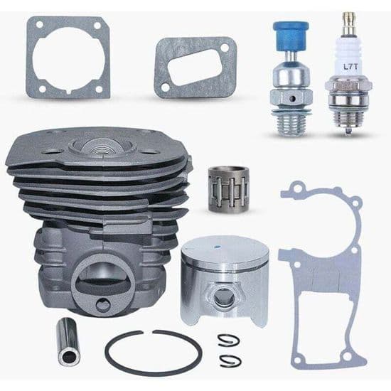Cylinder and Piston Kit for Chainsaws - ZOR® - 44 mm - Compatibility: 350, 346, 351, 353 - Includes Decompression Valve