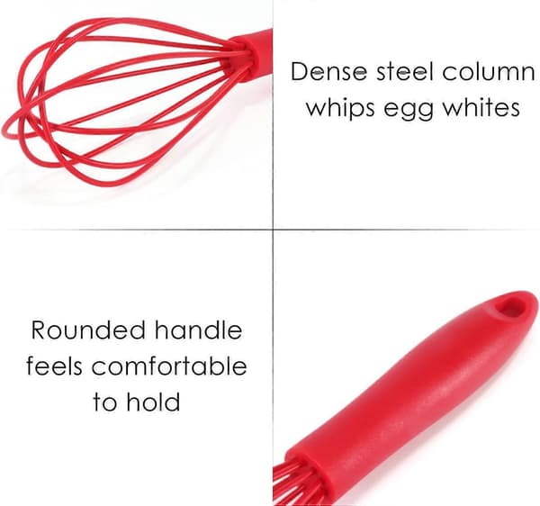 2-pack silikonvispar, non-stick handvispar, mångsidig handmixer för kök för matlagning och bakning