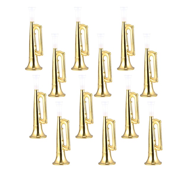 12pcs Plastic Trumpet Noise Maker Kids Toys Cheerleader Football Match Cheering Props Birthday Party