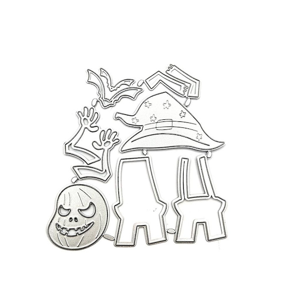 Halloween Pumpa Stick Metallstans för DIY Scrapbooking Album Pappershantverk