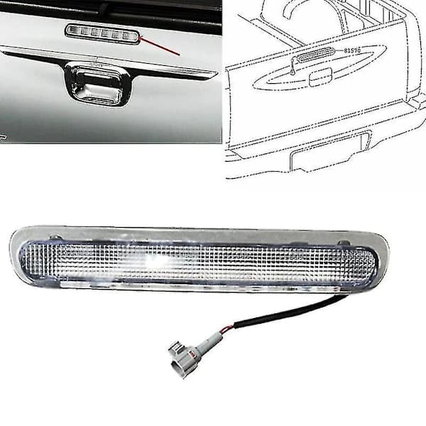 For Toyota Hilux Vigo 2005-2012 3rd Third High Mounted Brake Light Pickup Brake Light Bracket Stop Warning Lamp-haoBY Black