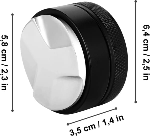 Kaffeudjævner, 58mm 304 Rustfrit Stål Kaffeudjævner, Malet Kaffe Udjævningsværktøj, Sort