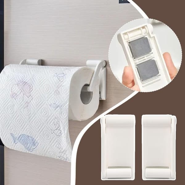 2-delt magnetisk papirhåndkleholder, multifunksjonell papirhåndkleholder med magnetisk feste