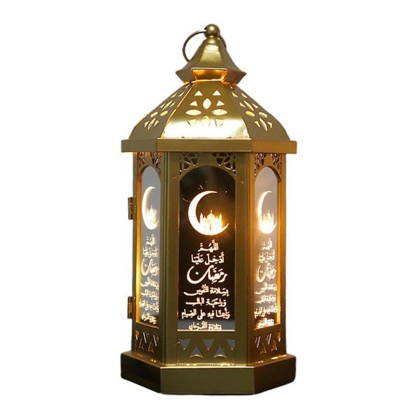 Teach Lamp Metal Led Nattlys Ramadan Dekorasjon