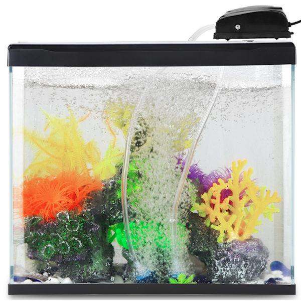 Mini 5W Akvarium Luftpumpe, Stille Akvarium Bobler, Oxygen Aerator Pumpe til Lille Akvarium, med Luftslange, Luftsten og Ikke-Tilbageføringsventil