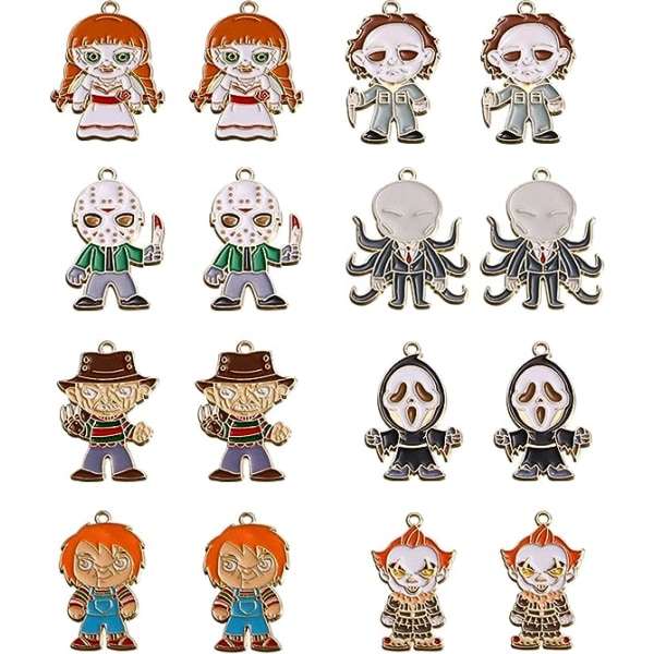 Halloween Charms For Jewelry Making Halloween Horror Movies Character Charms Horror Halloween Earrings Charms Bracelet E