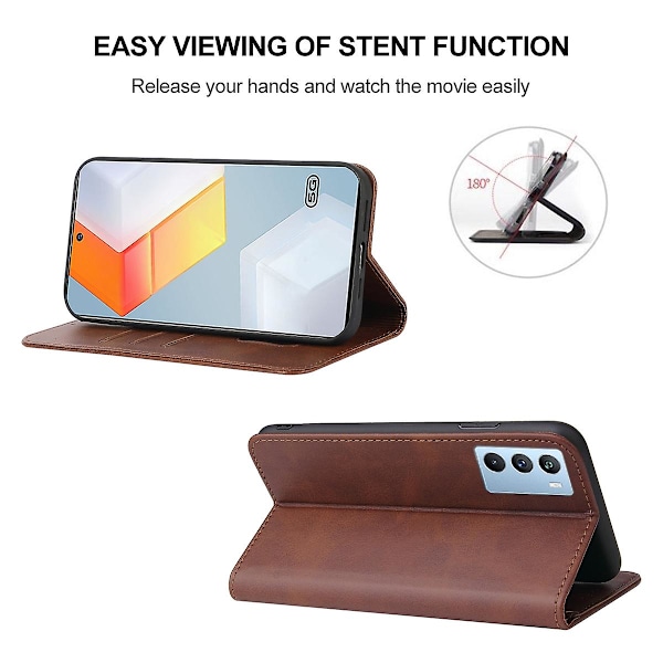Til Vivo Iqoo 9 Se Magnetisk Lukning Læder Telefon Cover