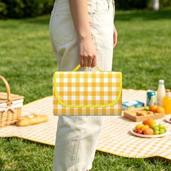 2M*2M Picnic Blanket, Waterproof Picnic Mat, Foldable Picnic Mat with Handle