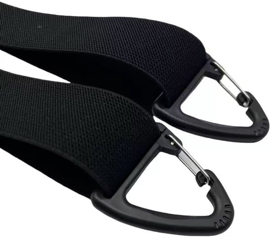 Men's Suspenders - Adjustable Y-Shaped Strap - With Non-Slip Triangular Buckle - 3.8 cm x 12 cm - Carabiner - Elastic Strap