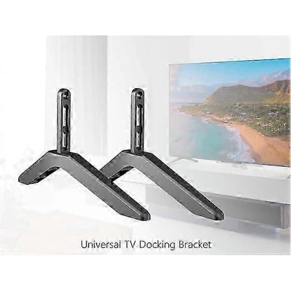 Samsung TV Leg Replacement, Space-Saving TV Base Stand with Anti-Slip Protection, Easy Installation, Black