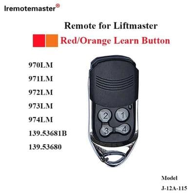 LiftMaster Replacement Remote Control, Garage Door Opener, Red or Orange Learn Button, 971LM, 973LM [E793034333]