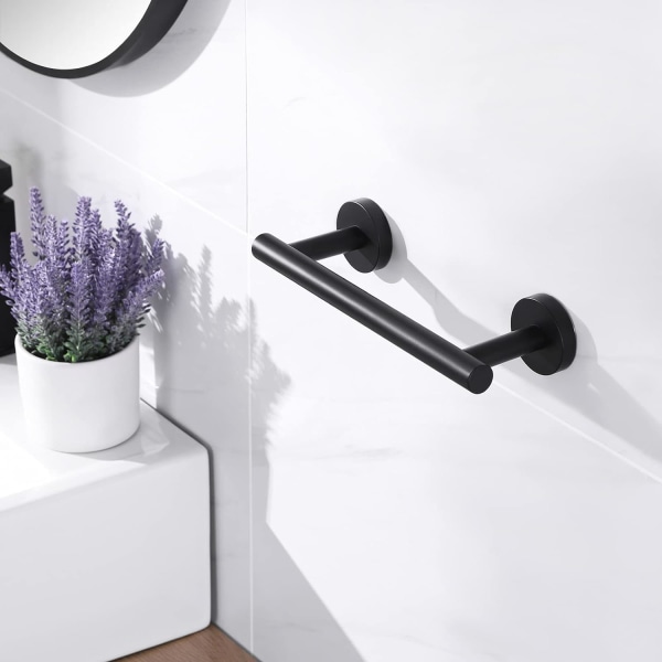 Håndkleholder Bad Veggmontert Lim Håndkleholder 23cm Rustfritt Stål SUS304 Håndkleholder Matt Svart
