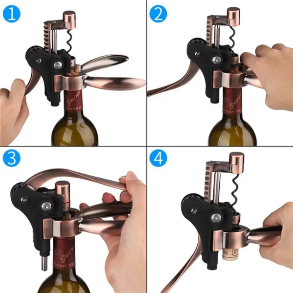 9-delers vinåpnersett Julegaver til menn - korketrekker i rustfritt stål vinflaskeåpnersett, inkluderer vinkaraffel, vinflaskelegering