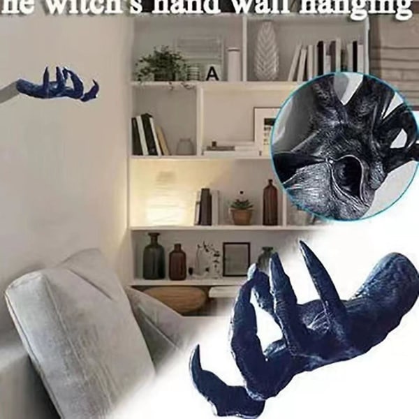 BlackArt Væghængt Djævelsklo Resin Ornament Hjemmedekoration Kroge Nøglering Hanger Sort