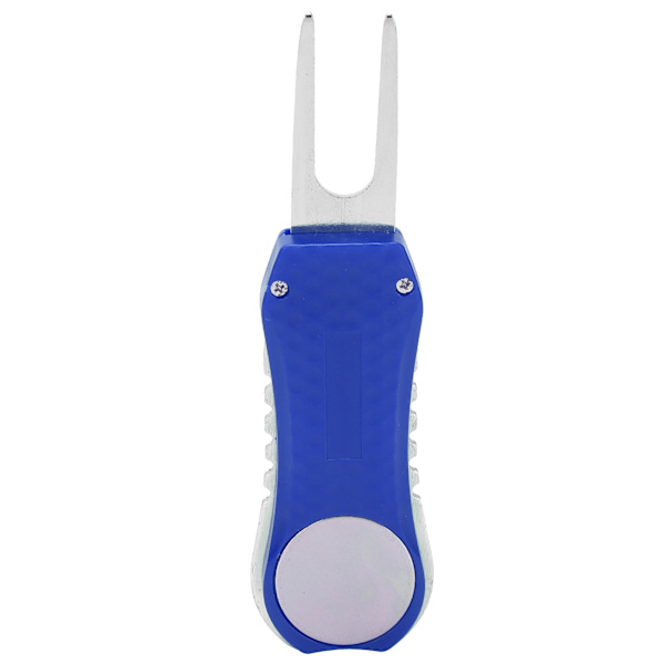 Golf Divot Repair Tool Spring Fork Green Cleaner Training Aid Blue