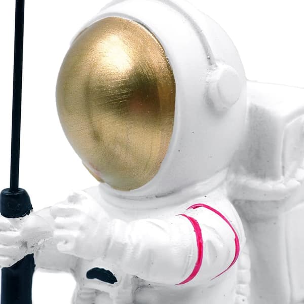 Astronautfigur Skulptur Rommann Statue Skrivebordstilbehør Barn Gutter Soveromsdekor Astronauttema Dekorasjon Pynt