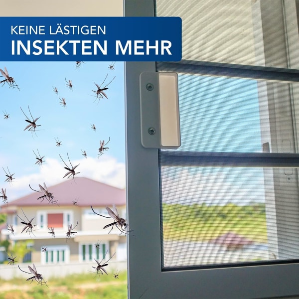 Myggnät av gasväv - Insektskydd - Transparent glasfibertyg, UV-beständigt, säljs per meter - 10m, grå