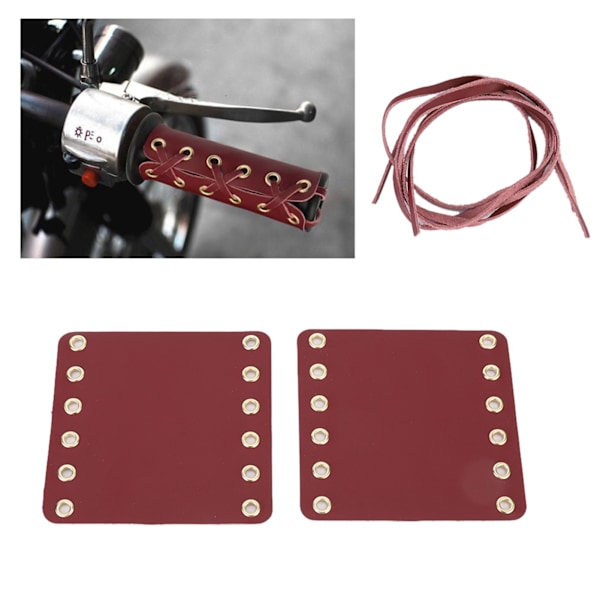 Motorcycle Leather Handlebar Red Modification Accessories