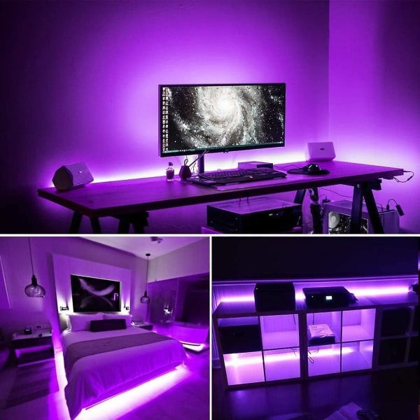 UV-LED-nauha, USB-portin LED-nauhavalo Violet LED kotivalaistukseen, juhliin, baariin, Halloweeniin, joulujuhliin, vartalomaalaus neon