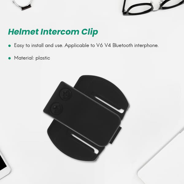 2 stk Vnetphone V6 V4 V2-500C Intercom Tilbehør, Hjelm Intercom Clip Monteringsbrakett, Motorsykkel