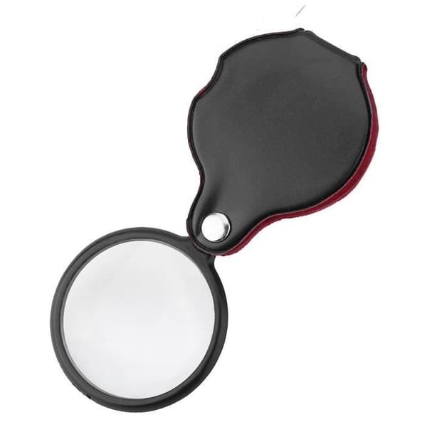 8X Foldable Magnifier Mini Pocket Jewelry Magnifier Foldable Magnifying Glass Loupe with Case