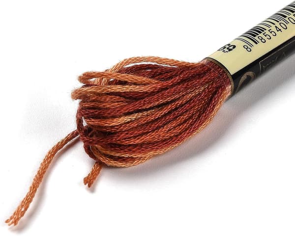 10 härvor 0,5 mm kaffe broderitråd 6-trådig polyester korsstygnstråd vänskapsarmband hantverk 8,75 yards (8m)/härva