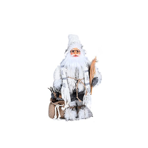 30CM Julemand Figur Stående Julemand Dukke Figur Julepynt 30CM