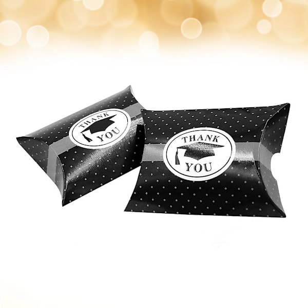 10 st Svarta Presentaskar Presentpappersask Godisaskar Presentaskar Festfavoritaskar Black10pcs