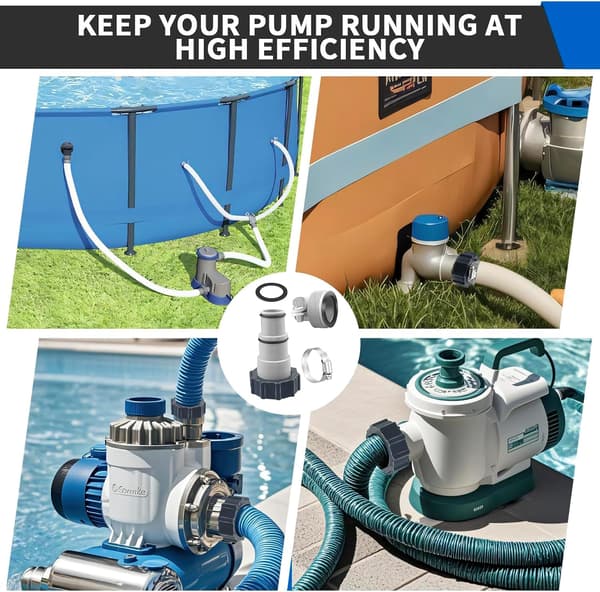 Pool Hose Connector, Pool Hose Adapter 32-38, Pool Pump Connector for Threaded Filtration Pumps and Saltwater Systems (7 pcs)